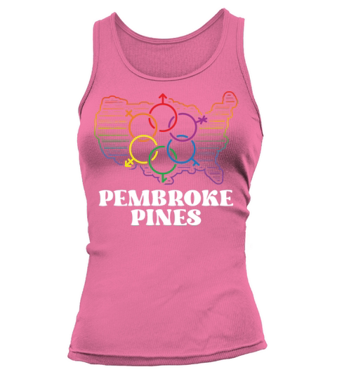 Pembroke Pines Pride Flag Pride Month LGBTQ Flag Tank top Woman
