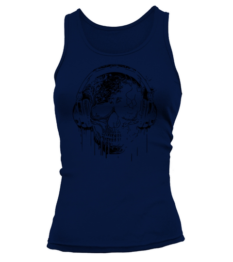 Vintage Skull Tattoo With Headphone Tank top Woman