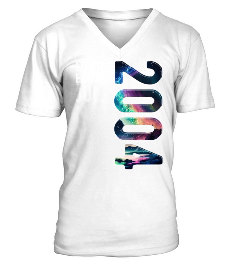 Limited Edition 2004 July Birthday Polar Lights V-Neck T-shirt