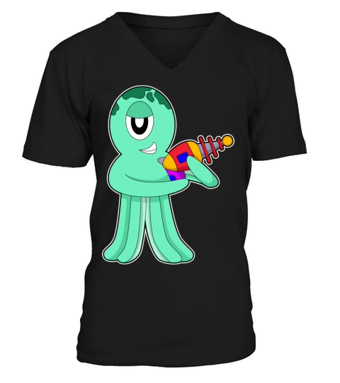 Octopus Alien V-Neck T-shirt