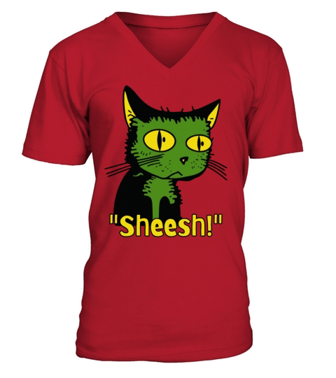 sheesh boredom vintage cartoon cat V-Neck T-shirt