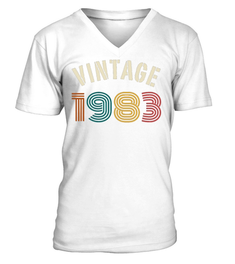Vintage 1983 40th Birthday V-Neck T-shirt