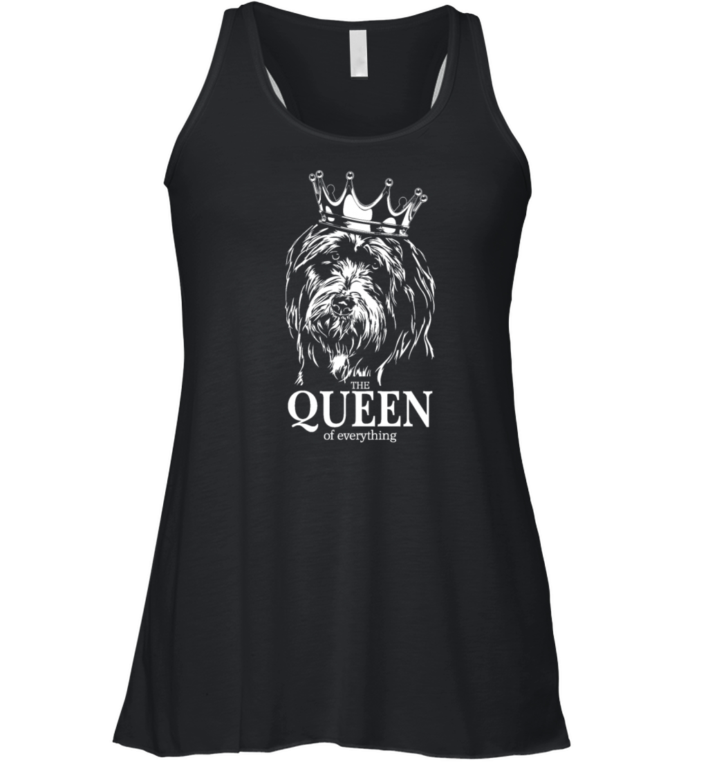 Bearded Collie Queen of everything dog quote Women's Flowy Tank Top