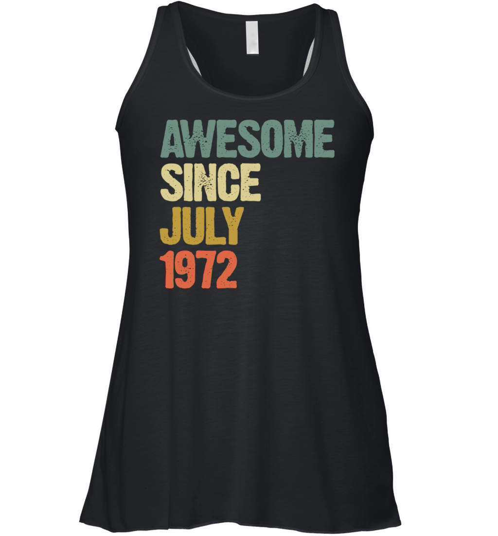 Distressed Vintage Awesome Since July 1972 Women's Flowy Tank Top