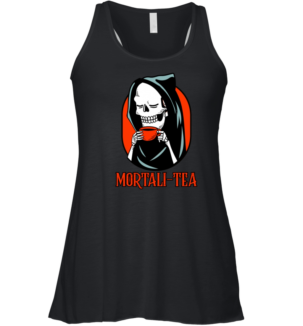 Mortali Tea Mortality Death Drinking Coffee Or Tea Women's Flowy Tank Top