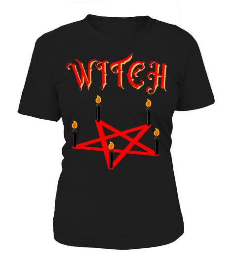Witch Pentagram Candles Wicca Satan Occult Woman Women's T-Shirt