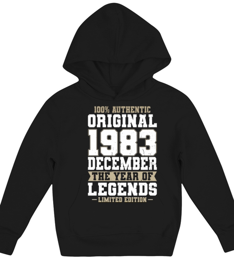 40th birthday december 1983 original 1983 Kids Hoodie