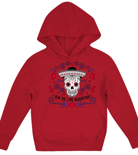 Dia De Los Muertos Day Of Dead Mexican Kids Hoodie