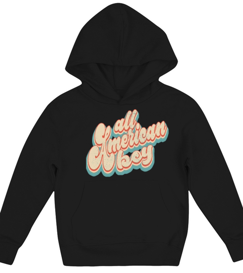 Vintage Classic All American Boy Patriotic 4th of Kids Hoodie