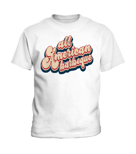 Vintage All American Barbeque Patriotic 4th of Jul Kids T-Shirt