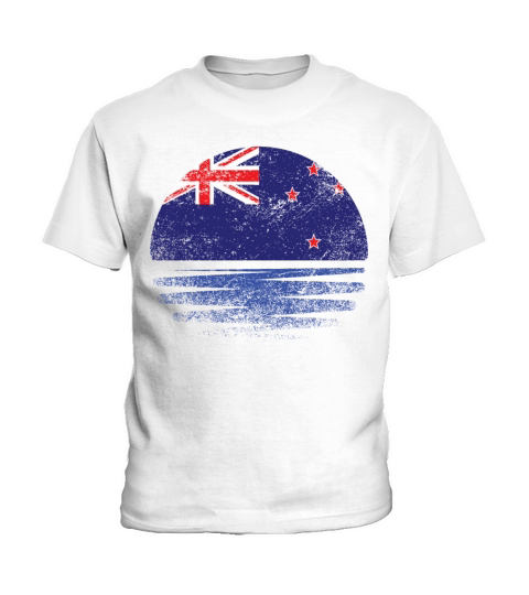 Vintage New Zealand Sunset Kids T-Shirt