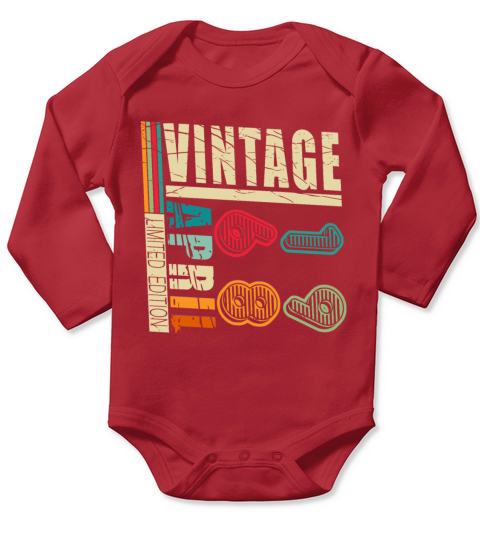 April 1968 Vintage Long Sleeve Baby One-Piece