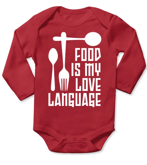 Food Is My Love Language Long Sleeve Baby One-Piece