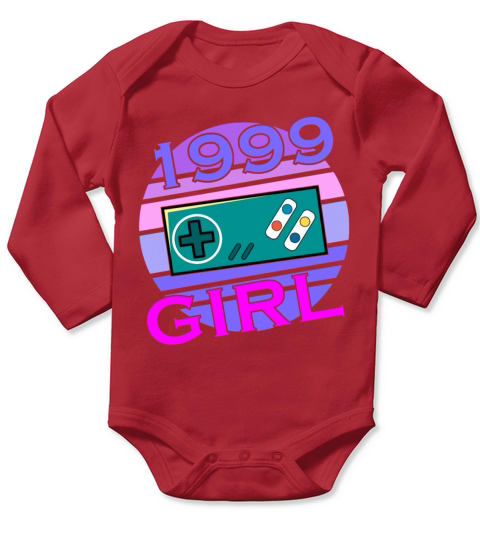 Gamer Girl 24th Birthday February Year 1999 Long Sleeve Baby One-Piece