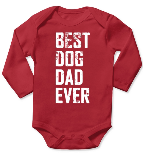 Mens Funny Father Day - Vintage Best Dog Dad Ever Long Sleeve Baby One-Piece