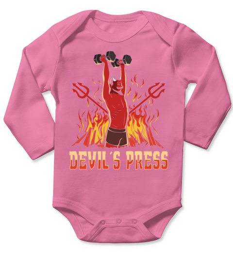 Tarot Devils Press Bodybuilding Long Sleeve Baby One-Piece