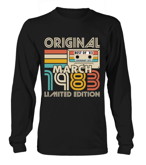 40th birthday march 1983 original 1983 Long sleeved Unisex