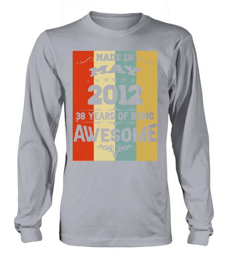 May 2012 Vintage Birthday Present Long sleeved Unisex