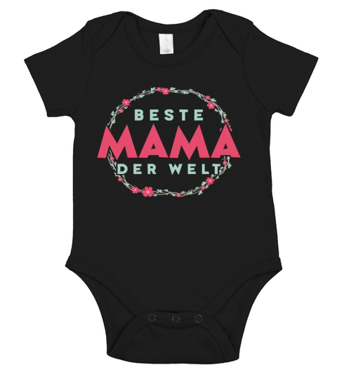Best Mom In The World Flower Mothers Day Short Sleeve Baby One-Piece