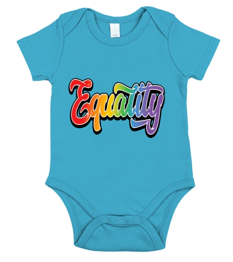 LGBT Pride Rainbow Flag Equality Short Sleeve Baby One-Piece