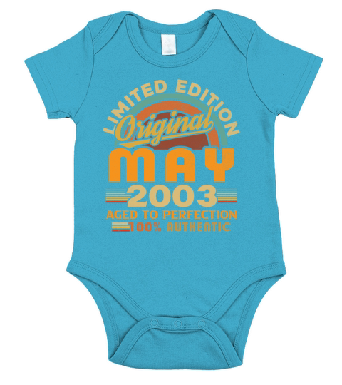 May 2003 Vintage Birthday Gift Short Sleeve Baby One-Piece