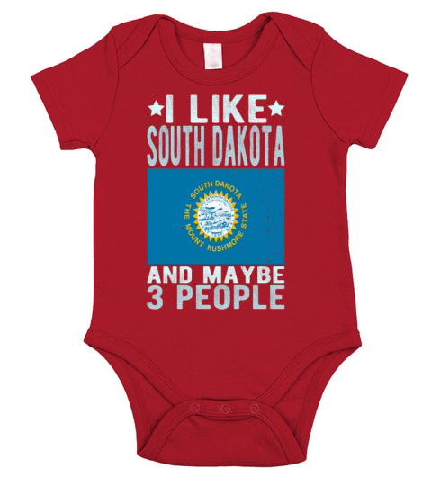 South Dakota Flag US State Short Sleeve Baby One-Piece
