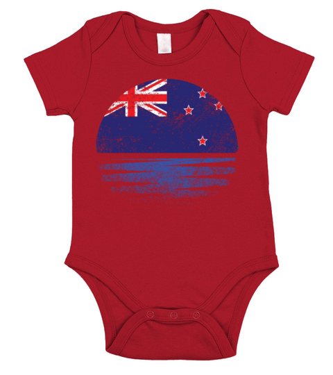 Vintage New Zealand Sunset Short Sleeve Baby One-Piece