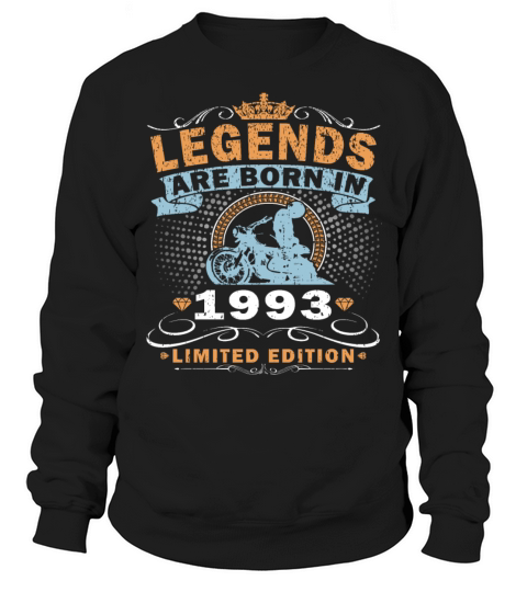 1993 Anniversary Vintage Biker Motorcycle Gift Sweatshirt Unisex