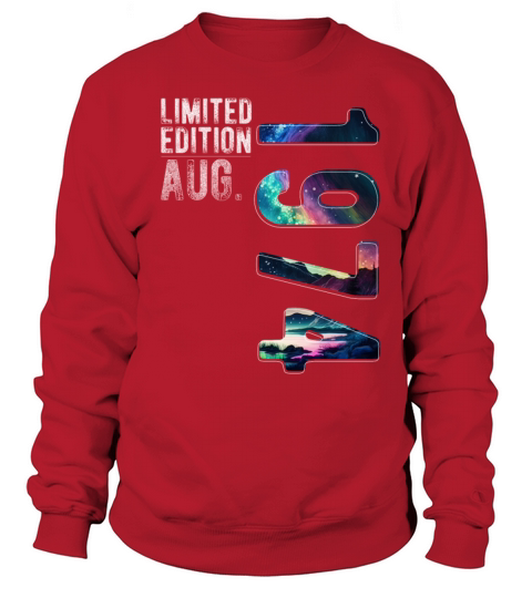 Limited Edition 1974 August Birthday Polar Lights Sweatshirt Unisex