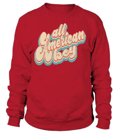 Vintage Classic All American Boy Patriotic 4th of Sweatshirt Unisex