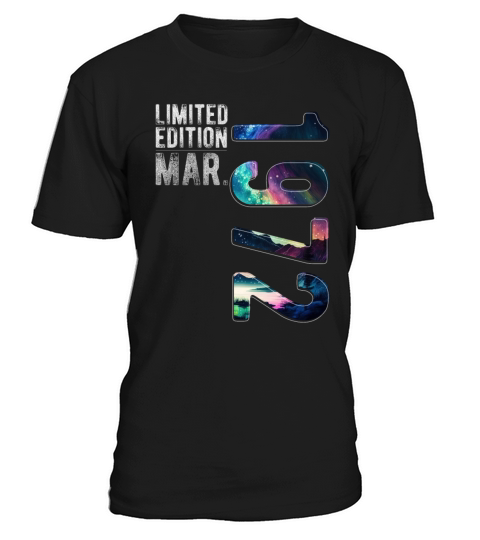 Limited Edition 1972 March Birthday Polar Lights T-Shirt Unisex