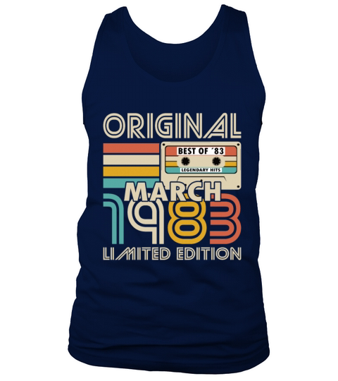 40th birthday march 1983 original 1983 Tank Top Unisex