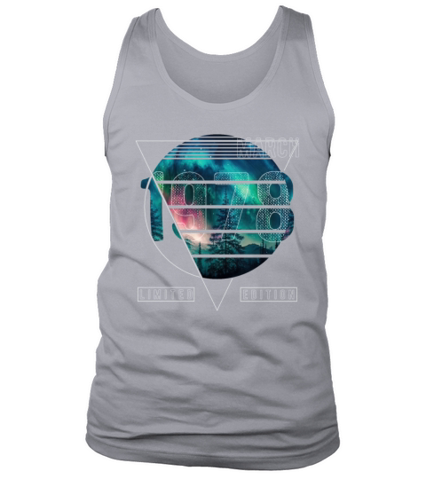 Limited Edition 1978 March Birthday Polar Lights Tank Top Unisex