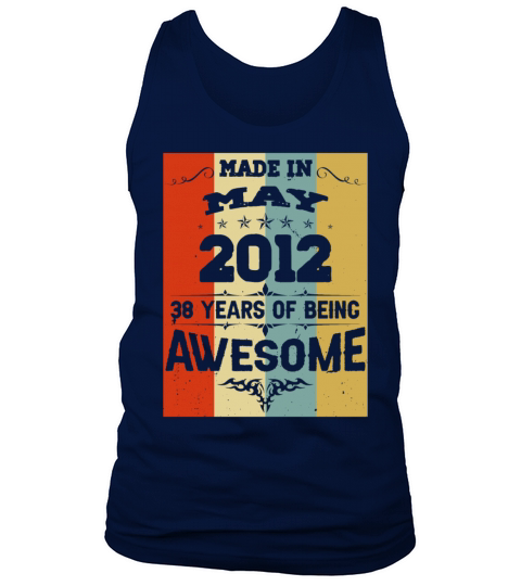 May 2012 Vintage Birthday Present Tank Top Unisex