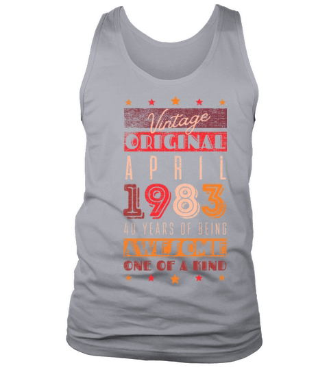 Vintage April 1983 - 40 years of being awesome Tank Top Unisex