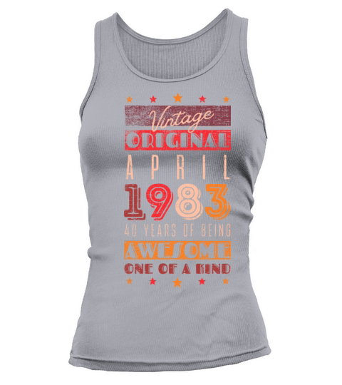 Vintage April 1983 - 40 years of being awesome Tank top Woman