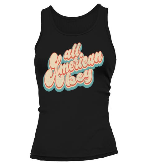 Vintage Classic All American Boy Patriotic 4th of Tank top Woman