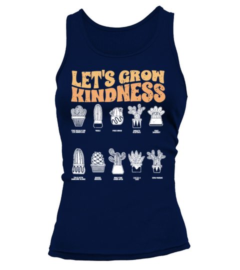 Vintage Lets Grow Kindness For Succulent Cactus Tank top Woman