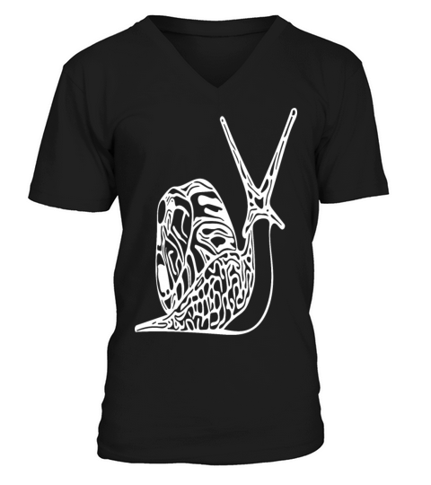 Vintage Cute Snail V-Neck T-shirt