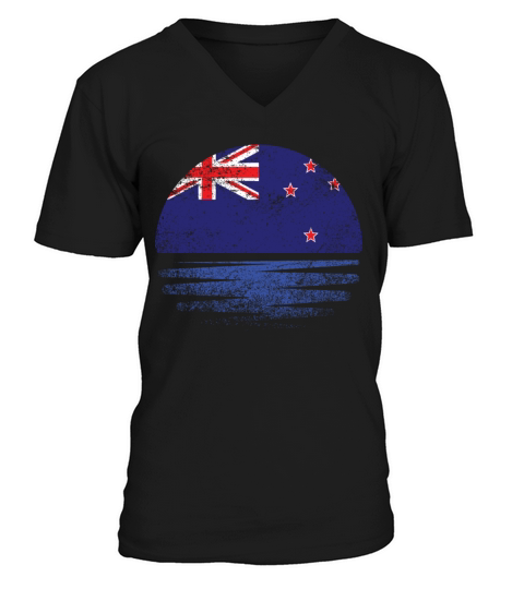 Vintage New Zealand Sunset V-Neck T-shirt
