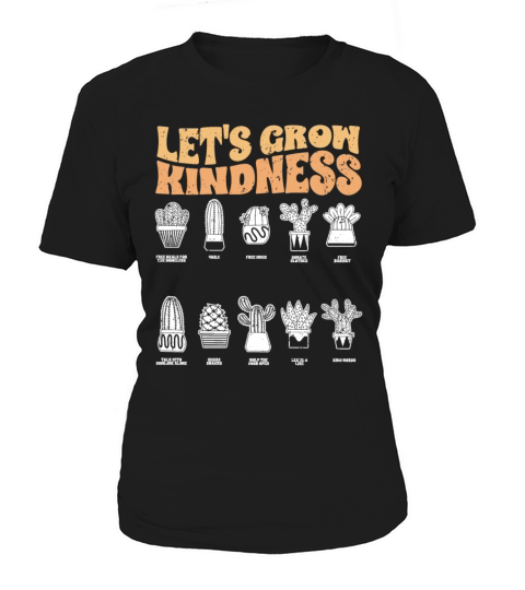 Vintage Lets Grow Kindness For Succulent Cactus Women's T-Shirt