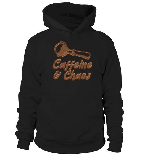 Caffeine and Chaos Barista Queen Latte Art Coffee Hoodie Unisex