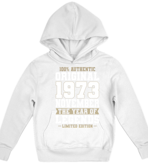 50th birthday november 1973 original 1973 Kids Hoodie