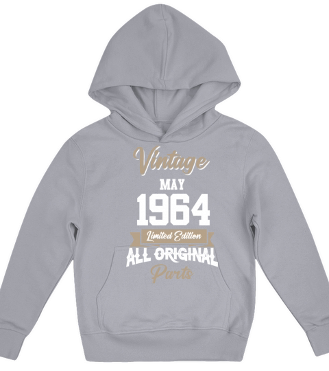 May 1964 Vintage Birthday Present Kids Hoodie