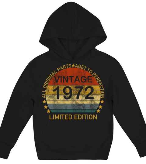 Vintage 1972 Kids Hoodie