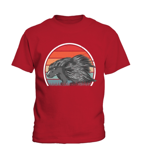 Porcupine Vintage Retro Kids T-Shirt