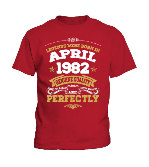 Vintage Aged To Perfection April 1982 Kids T-Shirt