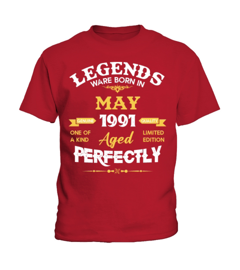 Vintage Aged To Perfection May 1991 Kids T-Shirt