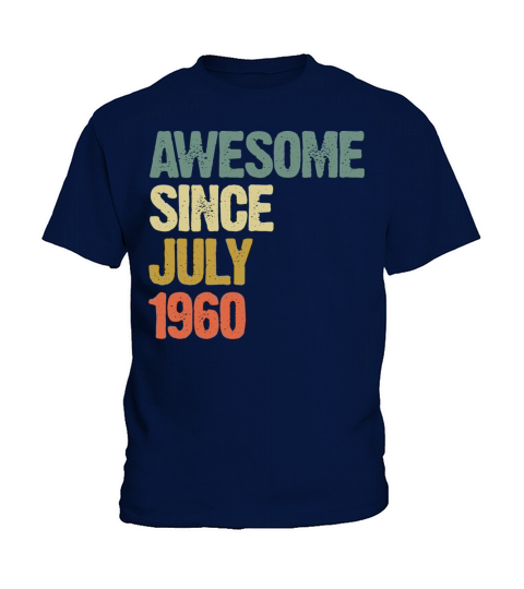 Vintage Awesome Since July 1960 Kids T-Shirt