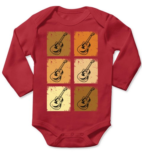 Vintage Guitars Long Sleeve Baby One-Piece